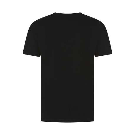 T-shirt en coton noir avec des flammes imprimées à l'avant et un col rond - Image 2