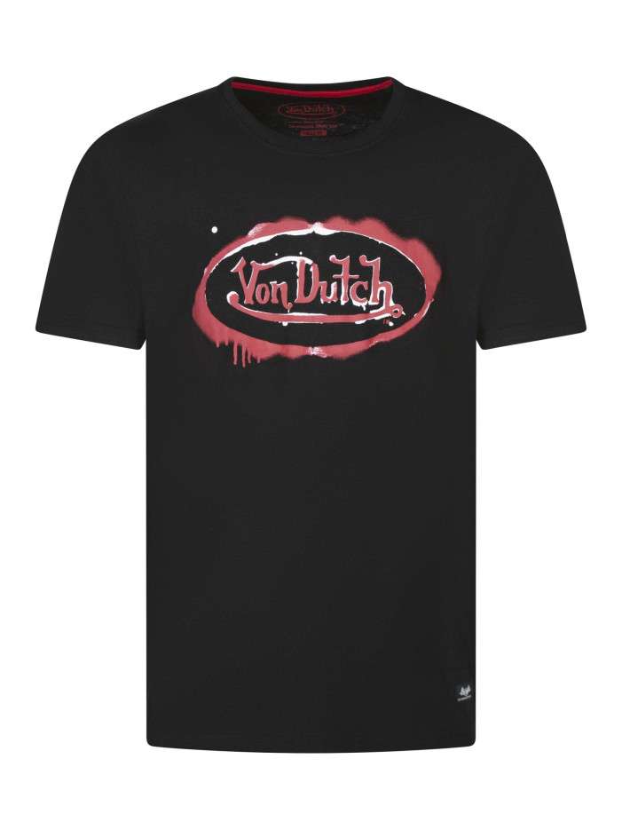 T-shirt en coton noir avec...
