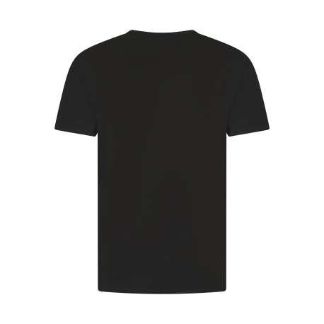 T-shirt en coton noir avec le logo imprimé et une coupe droite - Image 2