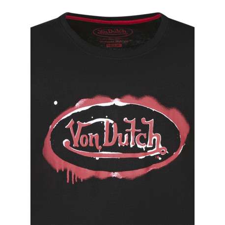 T-shirt en coton noir avec le logo imprimé et une coupe droite - Image 3