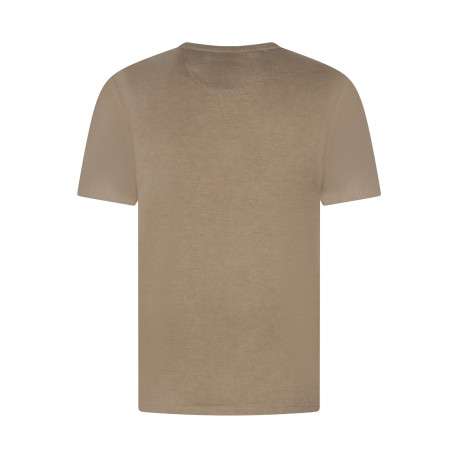 T-shirt beige avec un serpent imprimé à l'avant et à col rond - Image 2