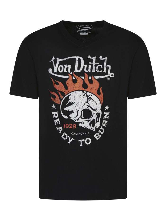 T-shirt en coton noir avec...