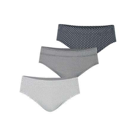 Lot de 3 slips en coton tricolores avec des minis motifs imprimés