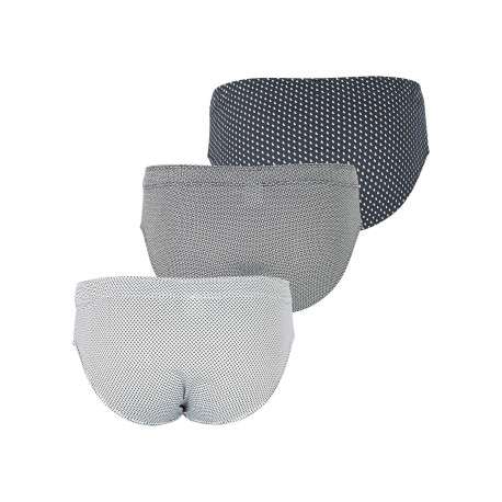 Lot de 3 slips en coton tricolores avec des minis motifs imprimés - Image 2