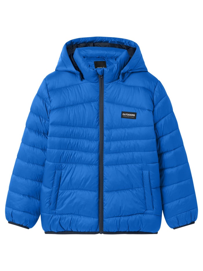 Doudoune bleue unie effet...