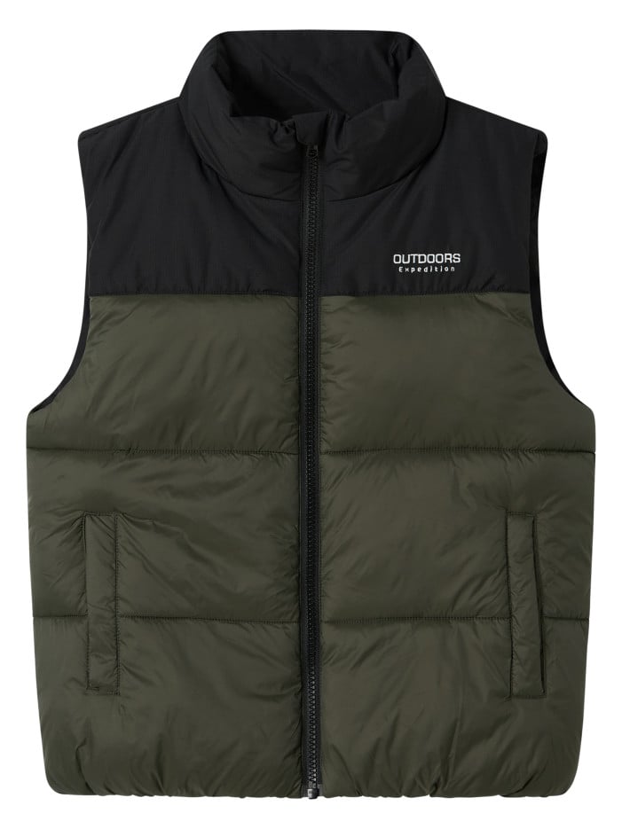 Doudoune kaki unie sans...