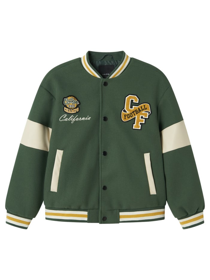 Bomber vert en maille teddy...