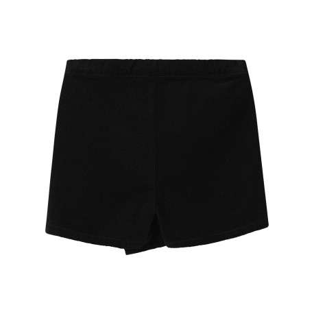 Short en velours côtelé en coton noir effet coupe portefeuille - Image 2