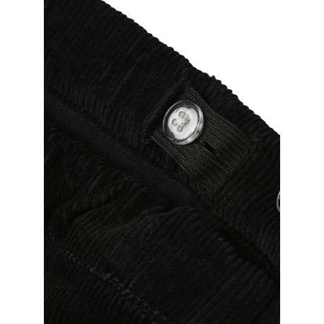 Short en velours côtelé en coton noir effet coupe portefeuille - Image 3
