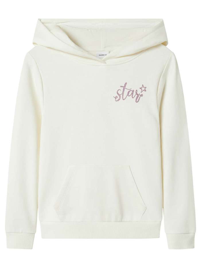 Sweat en coton mélangé écru...