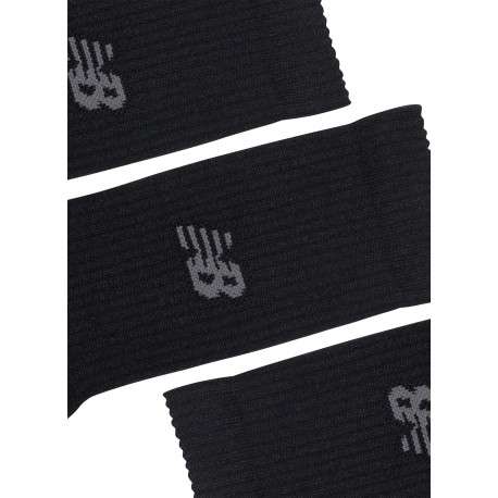 Lot de 3 paires de chaussettes hautes noires unies avec logo imprimé - Image 4
