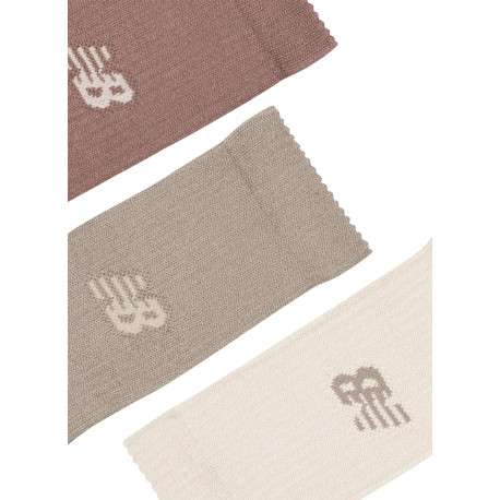 Lot de 3 paires de chaussettes hautes multicolores unies avec logo imprimé - Image 4