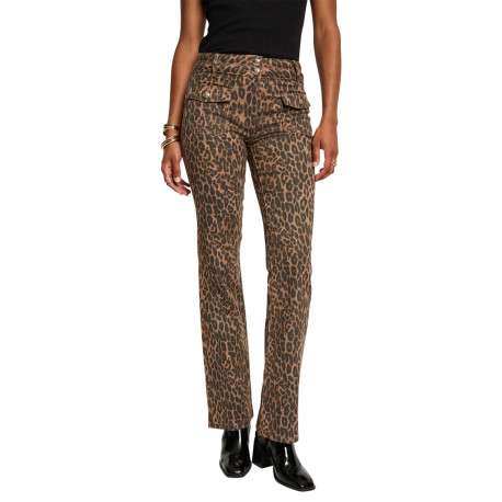 Pantalon Chino en coton à imprimé léopard avec passants pour la ceinture - Image 2