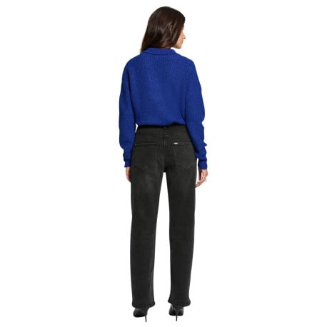 Jean en coton anthracite coupe droite pourvu de multiples poches - Image 3