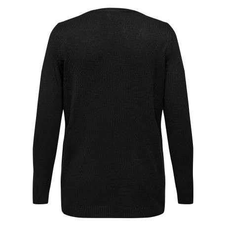 Gilet noir uni pourvu de manches longues et de poches à l'avant - Image 2
