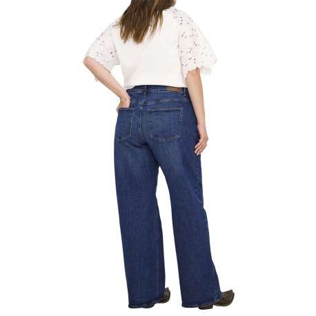 Jean en coton indigo coupe bootcut pourvu de passants pour la ceinture - Image 5
