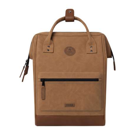 Sac à dos camel effet cuir nubuck pourvu d'anses pour un porté mains - Image 2