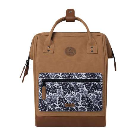 Sac à dos camel effet cuir nubuck pourvu d'anses pour un porté mains - Image 3