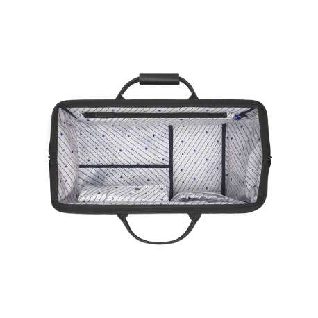 Sac gris uni pourvu de multiples rangements avec pochette incluse - Image 8