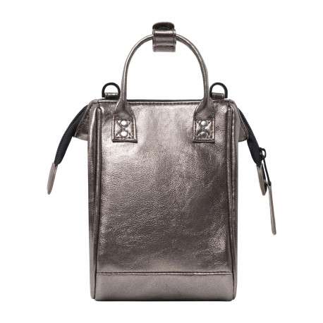 Sac à bandoulière bronze satiné pourvu d'une fermeture zippée - Image 2