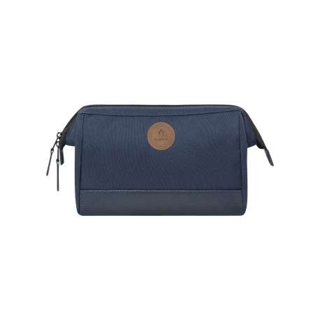 Trousse bleu marine unie pourvue d'une fermeture zippée