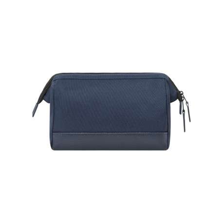 Trousse bleu marine unie pourvue d'une fermeture zippée - Image 2