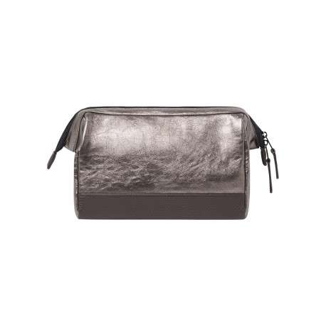 Trousse bronze satiné pourvue d'une fermeture zippée - Image 2