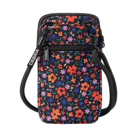 Pochette multicolore à bandoulière amovible ornée d'un motif floral - Image 2