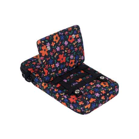 Pochette multicolore à bandoulière amovible ornée d'un motif floral - Image 3