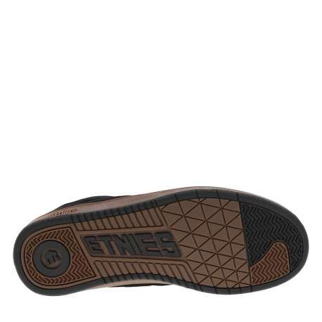 Baskets noires à talon plat avec des lacets noirs et logo de la marque - Image 5