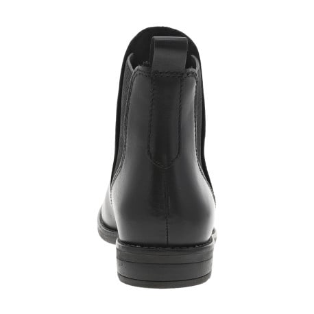 Boots en cuir noires à talon décroché bas pourvues de soufflets élastiqués - Image 6