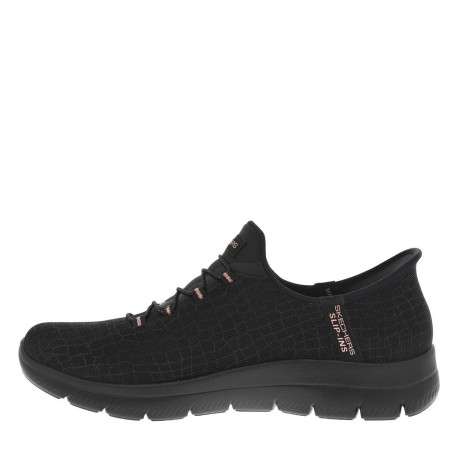 Baskets running noires à talon plat pourvues d'un système slip-ins