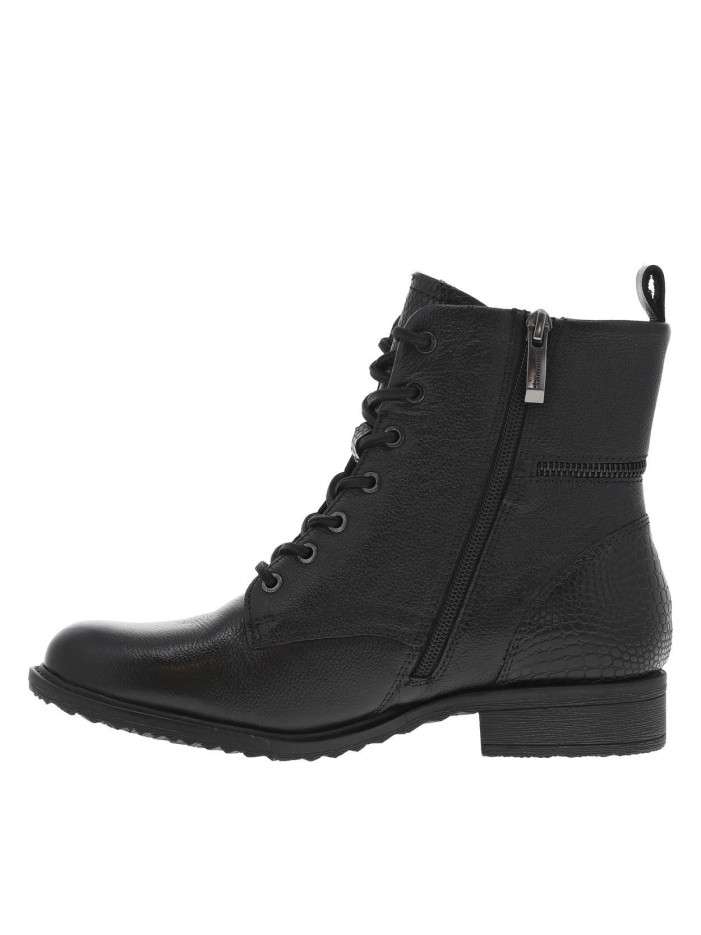 Bottines en cuir noires à...