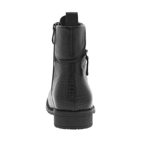Bottines en cuir noires à talon décroché bas avec des lacets un zip latéral - Image 6