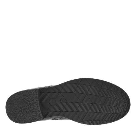 Bottines en cuir noires à talon décroché bas avec des lacets un zip latéral - Image 5
