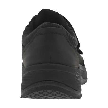 Sneakers en cuir noires à talon plat et à bandes auto-agrippantes - Image 6