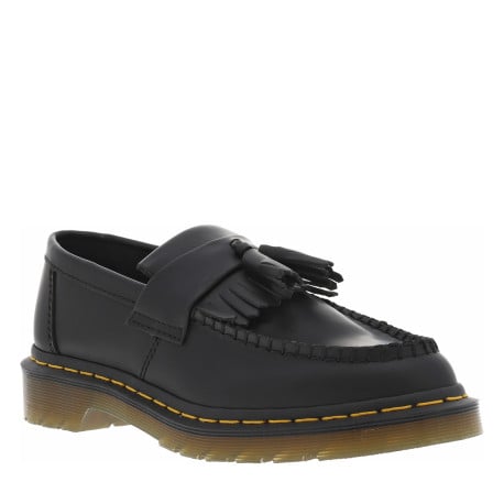 Mocassins en cuir noirs avec talon décroché bas et à fermeture slip-on - Image 3