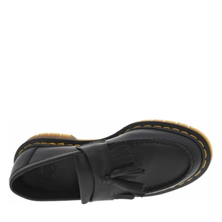 Mocassins en cuir noirs avec talon décroché bas et à fermeture slip-on - Image 4