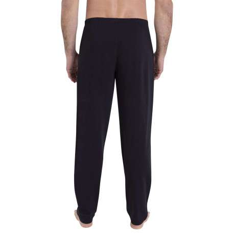 Pyjama en coton bleu marine imprimé et pourvu de manches longues - Image 4
