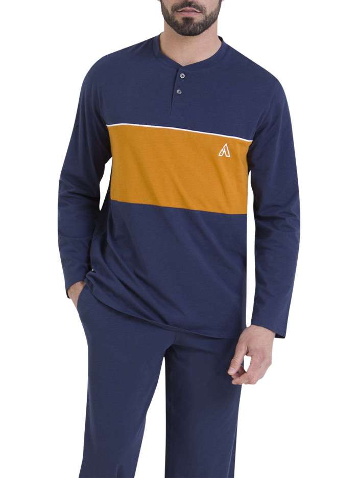 Pyjama en coton marine...