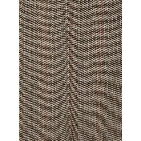 Pantalon chino taupe à motif chevronné avec une coupe droite - Image 2