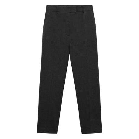 Pantalon chino gris à rayures tennis avec une coupe droite et 4 poches