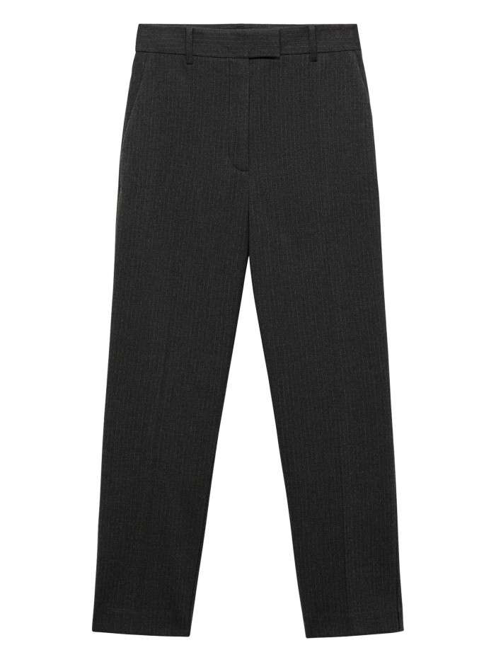 Pantalon chino gris à...