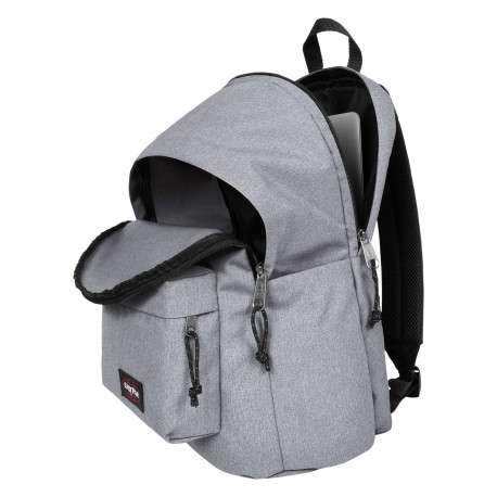 Sac à dos gris clair pourvu d'anses réglables et de fermetures zippées - Image 2
