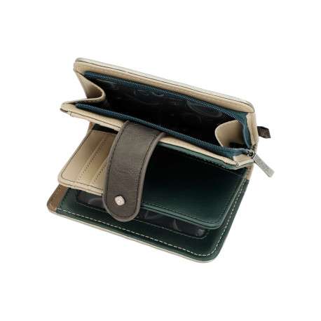 Portefeuille beige orné du logo de la marque avec de multiples rangements - Image 5