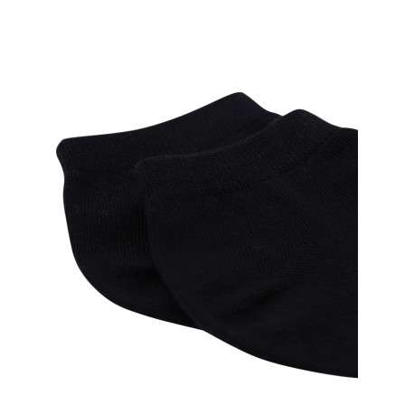 Chaussettes basses en coton biologique noires ornées du nom de la marque - Image 3