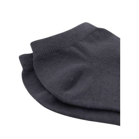 Chaussettes basses en coton biologique grises ornées du nom de la marque - Image 3