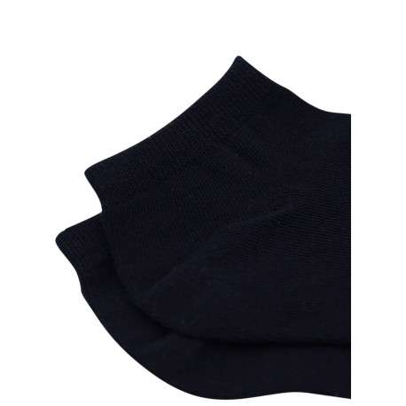Chaussettes basses en coton biologique marine ornées du nom de la marque - Image 3