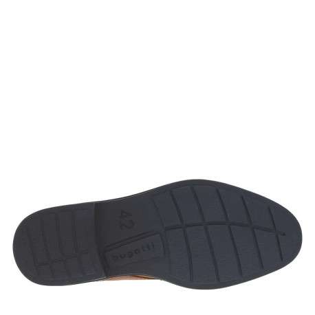 Bottines en cuir cognac pourvues de lacets ronds avec semelle à talon plat - Image 6
