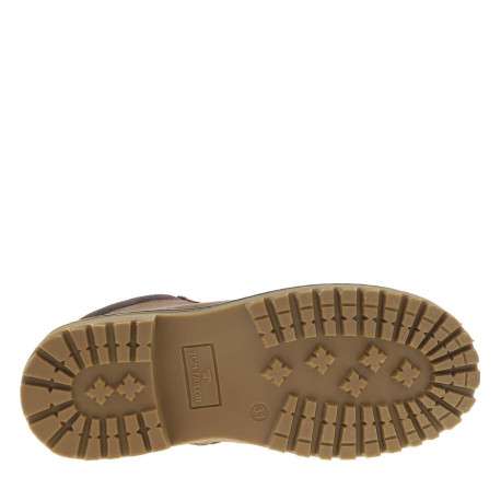 Boots camel à talon décroché bas pourvues de lacets ronds - Image 6